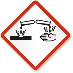 Labels "Corrosive" 20x20mm GHS (50)