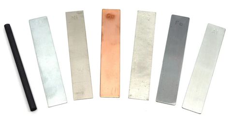 Set of electrodes for Voltaic cell kit