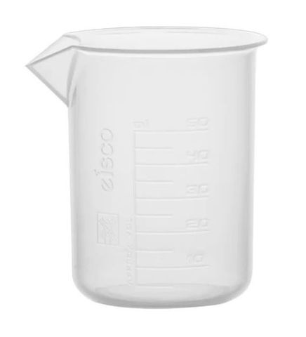 Beaker PP low form 50ml moulded grads