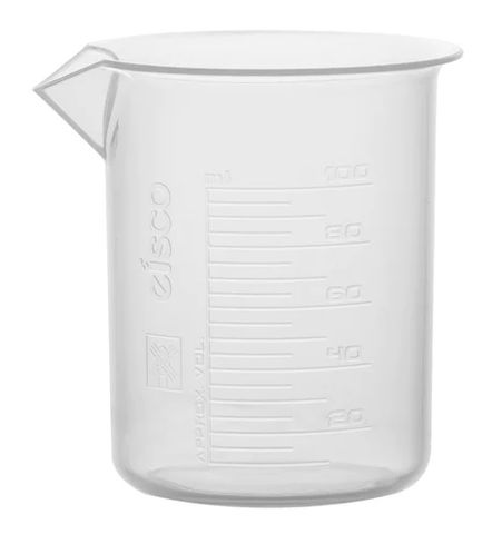 Beaker PP low form 100ml moulded grads
