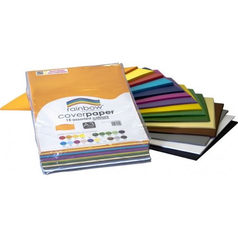 Cover paper Rainbow A3 125gsm asstd col.