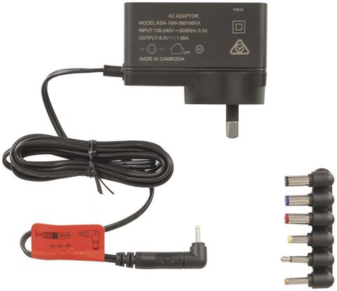 Adaptor 9V DC 1.8A with 7x connectors