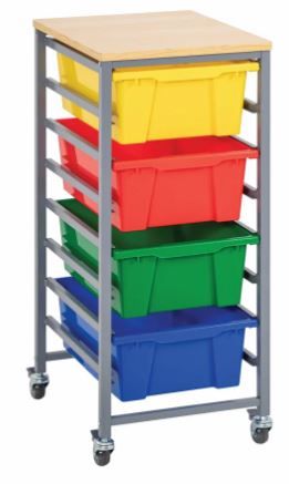 Single tote tray trolley kits