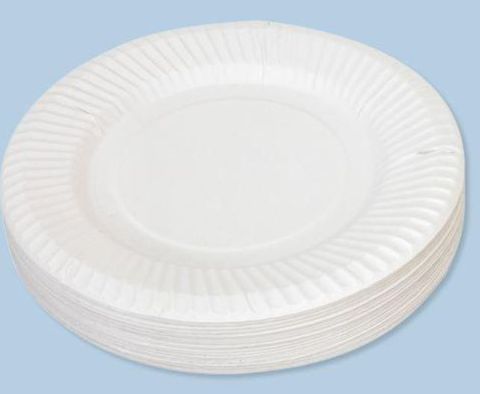 Unwaxed Round Paper Plates 15 cm