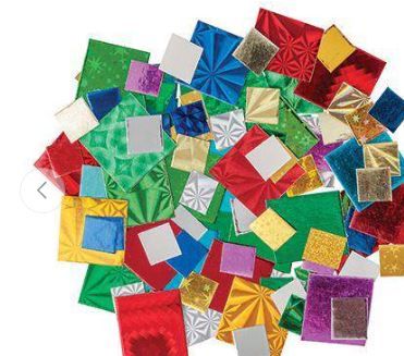 Mosaic Squares Metallic 1 to 2cm