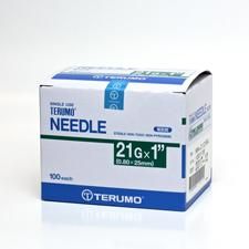 Needle hypo 21G x 25mm Green hub
