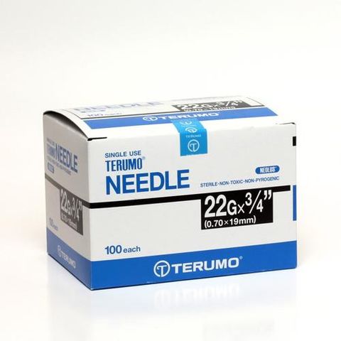 Needle hypo 22G x 19mm Black hub