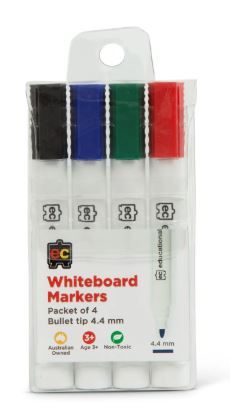 Whiteboard Marker Pack of 4 Thin