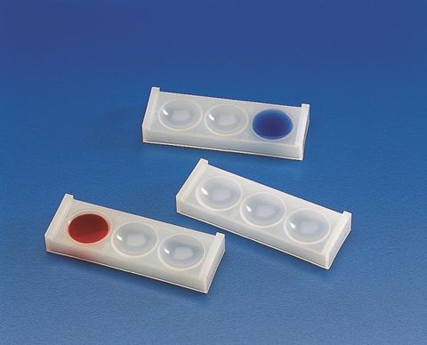 Colorimetric tray 3 cells white PE