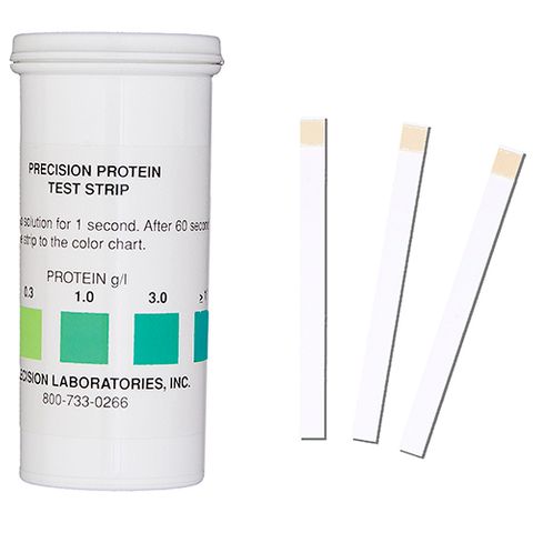 Protein test strips (0.3/1/3/10 g/L)