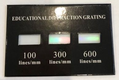Diffraction grating 100/300/600 lines/mm