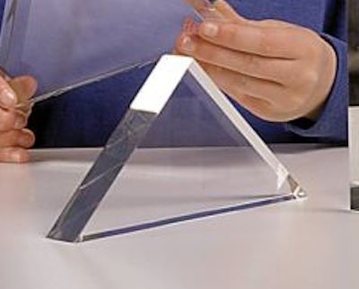 Prism giant acrylic 180x25cm 45x45x90d