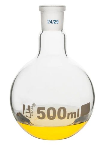Flask spherical flat bottom 500ml 24/29