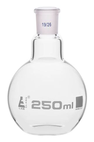 Flask spherical flat bottom 250ml 19/26