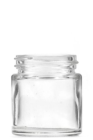 Jar pomade clear glass 30ml w/o lid