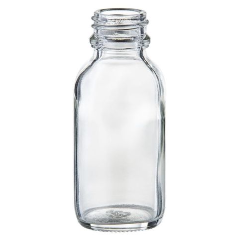 Bottle glass clear 50ml w/o cap *bulk*