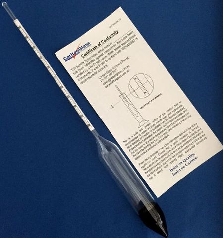 Hydrometer Density 1.050-1.100 x 0.0005
