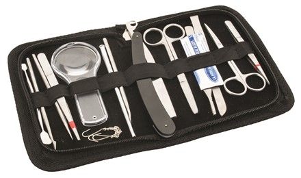 Dissecting instruments in wallet 14 pcs