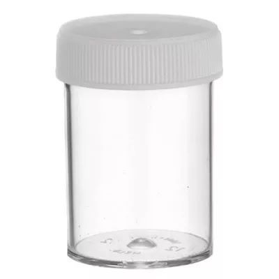 Vials styrene screw cap 55x37mm Clear