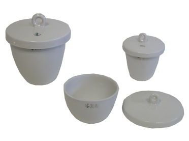 Crucible porcelain medium 15ml w/lid