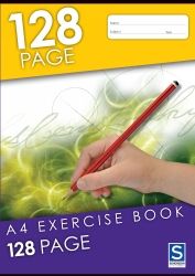 Exercise book A4 8mm ruled 128 pages