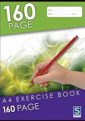 Exercise book A4 8mm ruled 160 pages