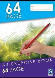 Exercise book A4 8mm ruled 64 pages