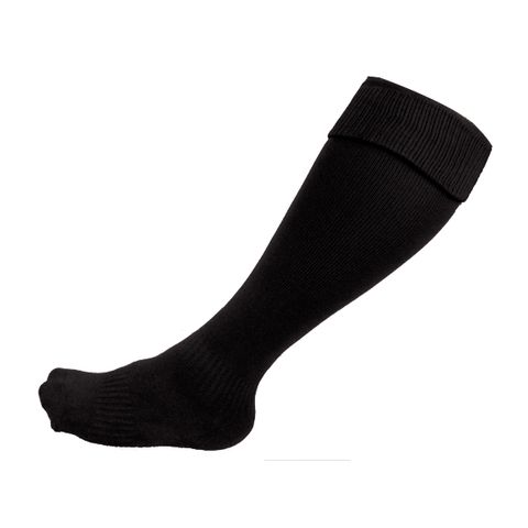Soccer Socks Blk With Gold Hoops