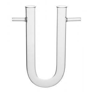 U-tube glass with side arms 110x12mm