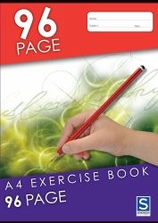 Exercise book A4 8mm ruled 96 pages