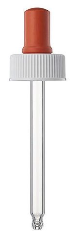 Screw cap with glass dropper for 50ml