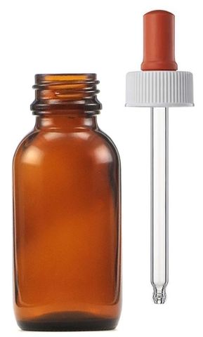 Bottle glass amber 50ml with dropper