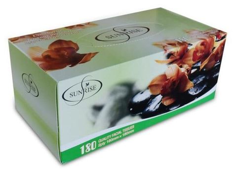 Facial tissues Sunrise 2ply 180 sheets