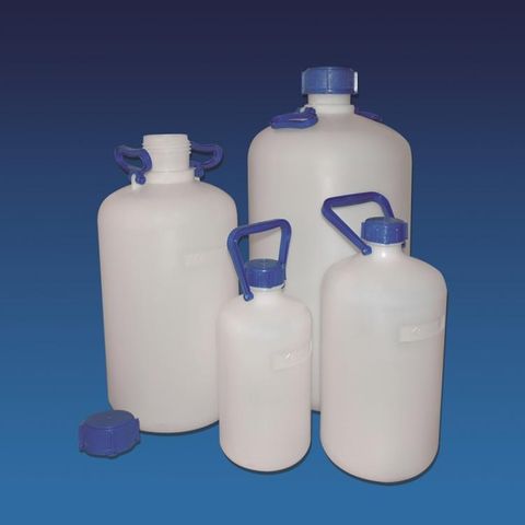 Carboy HDPE 5lt narrow mouth w/handle