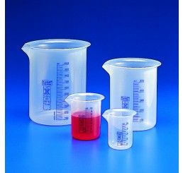 Beaker squat PP 1000ml blue grad
