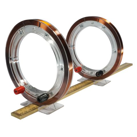 Helmholtz coils 163mm w/feet & 50cm rule