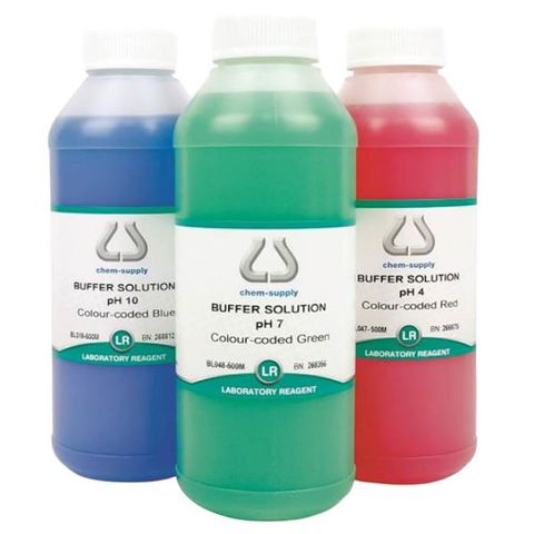 Buffer sol'n pH 7.0 colour coded Green