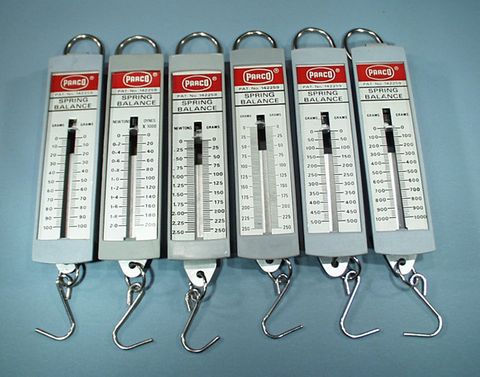 Spring balance aluminium flat style 1N