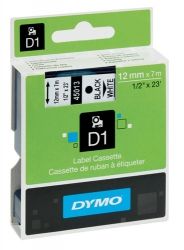 Labels Dymo D1 black on white 9mm wide
