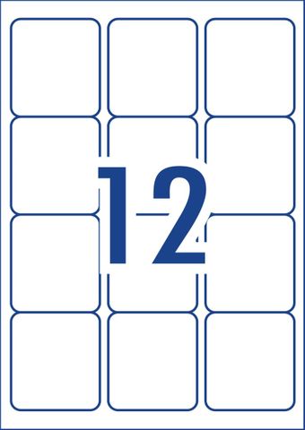 Labels Avery laser 63.5x72mm 12pp