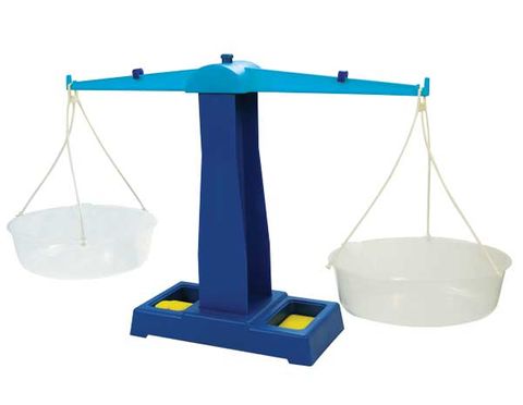 Pan balance plastic incudes masses