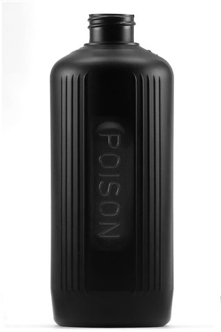 Bottle Poison black HDPE 500ml 28mm neck