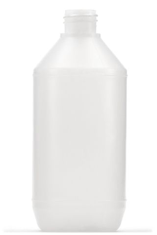 Bottle round HDPE 28mm neck 500ml w/lid