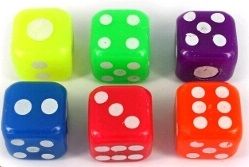 Flashing 4cm dice