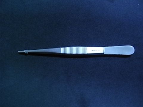 Forceps straight 130mm fine point