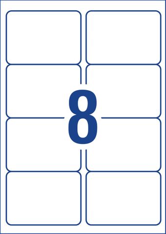 Labels adhesive white 99.1x67.7mm 8pp