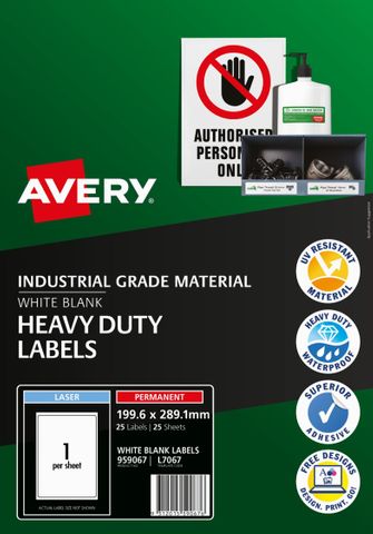 Labels polyester A4 1pp