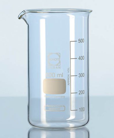 Beaker tall form glass 600ml Schott