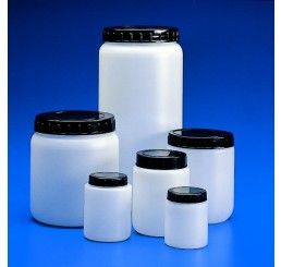 Storage jar wide mouth HDPE w/cap 1lt