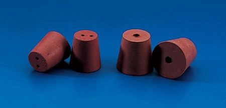 Stopper red rubber 30x21mm 2x3mm holes